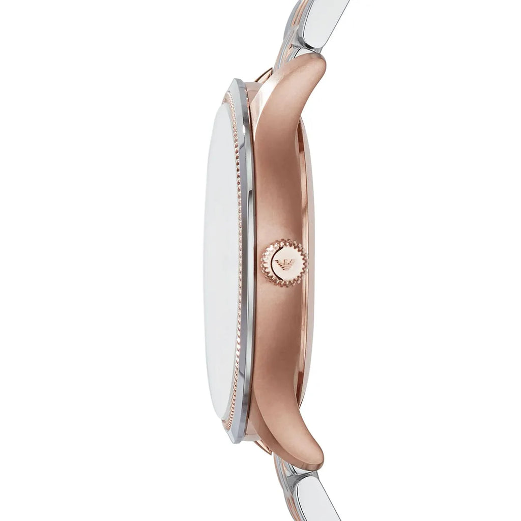 Emporio Armani Classic Silver Dial Two Tone Steel Strap Watch For Men - AR1839 Buy Now By Emporio Armani