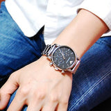 Emporio Armani Chronograph Black Dial Silver Steel Strap Watch For Men - AR1853 Buy Now By Emporio Armani