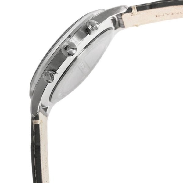 Emporio Armani Classic Chronograph Silver Dial Grey Leather Strap Watch For Men - AR1861 Buy Now By Emporio Armani