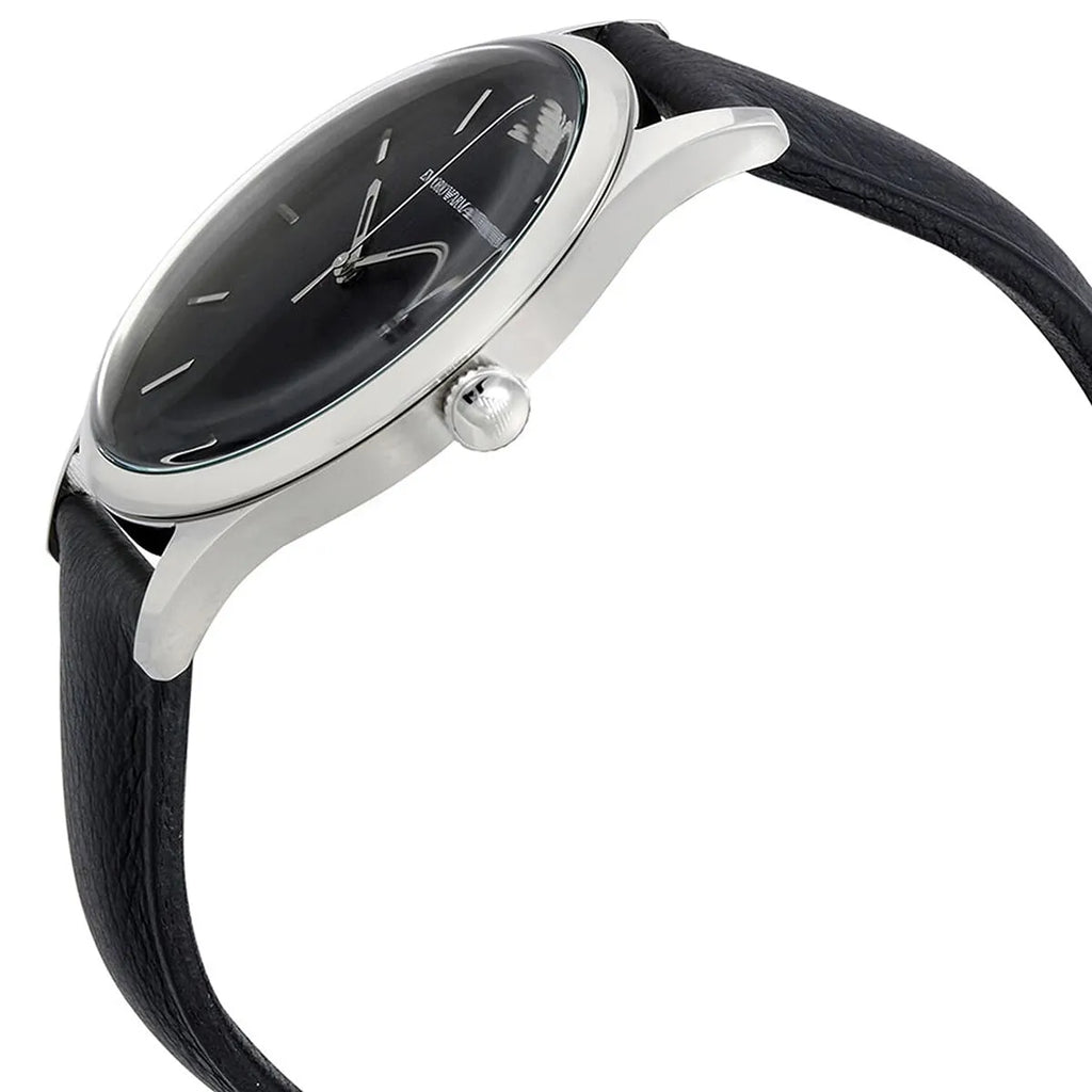 Emporio Armani Classic Quartz Black Dial Black Leather Strap Watch For Men - AR1865 Buy Now By Emporio Armani