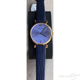 Emporio Armani Gianni T Bar Blue Dial Blue Leather Strap Watch For Women - AR1875 Buy Now By Emporio Armani