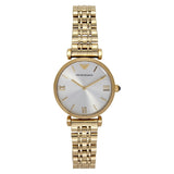 Emporio Armani Gianni T Bar Silver Dial Gold Stainless Steel Strap Watch For Women - AR1877 Buy Now By Emporio Armani