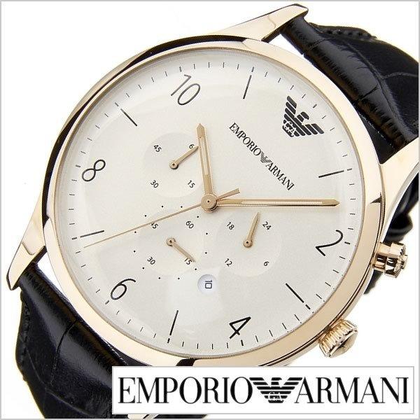 Emporio Armani Classic Chronograph White Dial Black Leather Strap Watch For Men - AR1892 Buy Now By Emporio Armani