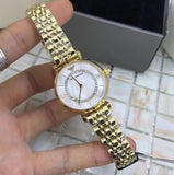 Emporio Armani Gianni T Bar White Mother of Pearl Dial Gold Steel Strap Watch For Women - AR1907 Buy Now By Emporio Armani
