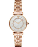 Emporio Armani Gianni T Bar Mother of Pearl Rose Gold Stainless Steel Strap Watch For Women - AR1909 Buy Now By Emporio Armani