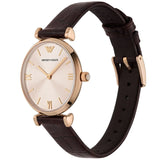Emporio Armani Classic Quartz Pink Dial Brown Leather Strap Watch For Women - AR1911 Buy Now By Emporio Armani