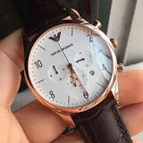 Emporio Armani Beta Chronograph White Dial Brown Leather Strap Watch For Men - AR1916 Buy Now By Emporio Armani
