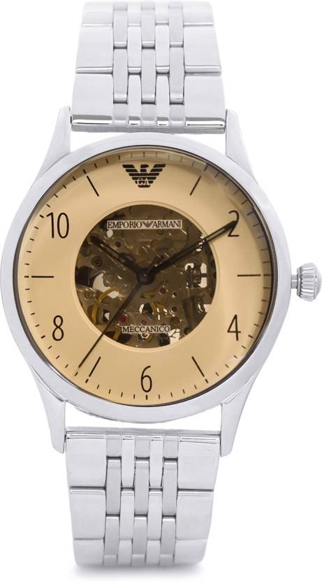 Emporio Armani Meccanico Multicolor Dial Silver Steel Strap Watch For Men - AR1922 Buy Now By Emporio Armani