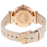 Emporio Armani Gianni T Bar Quartz White Dial Beige Leather Strap Watch For Women - AR1927 Buy Now By Emporio Armani