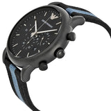 Emporio Armani Luigi Chronograph Quartz Black Dial Two Tone Nylon Strap Watch For Men - AR1948 Buy Now By Emporio Armani