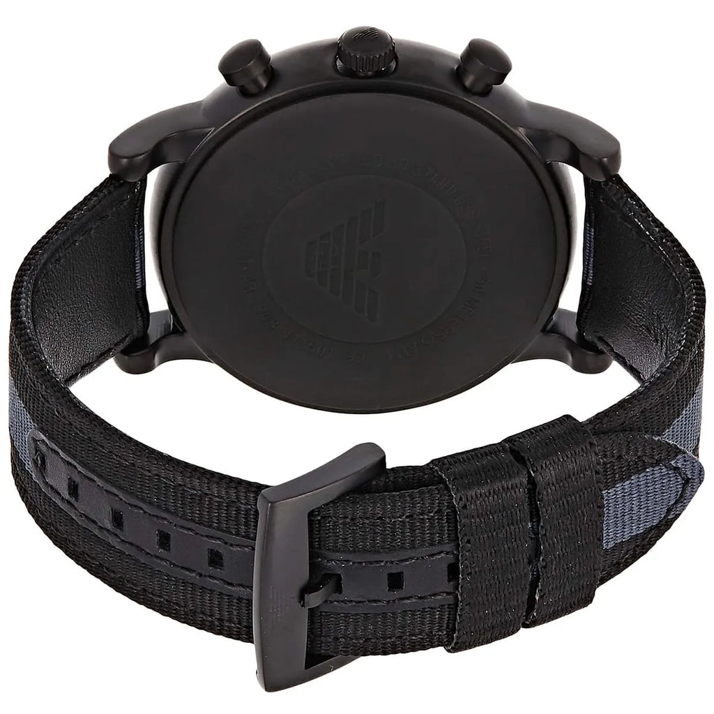 Emporio Armani Luigi Chronograph Quartz Black Dial Two Tone Nylon Strap Watch For Men - AR1948 Buy Now By Emporio Armani