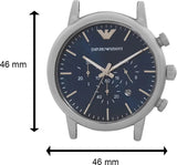 Emporio Armani Luigi Chronograph Quartz Blue Dial Blue Nylon Strap Watch For Men - AR1949 Buy Now By Emporio Armani