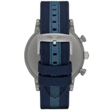 Emporio Armani Luigi Chronograph Quartz Blue Dial Blue Nylon Strap Watch For Men - AR1949
