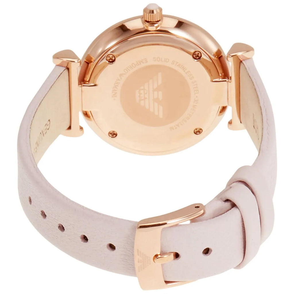 Emporio Armani Arianna Mother of Pearl Dial Pink Leather Strap Watch For Women - AR11199 Buy Now By Emporio Armani