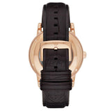 Emporio Armani Meccanico Silver Skeleton Dial Brown Leather Strap Watch For Men - AR1983 Buy Now By Emporio Armani