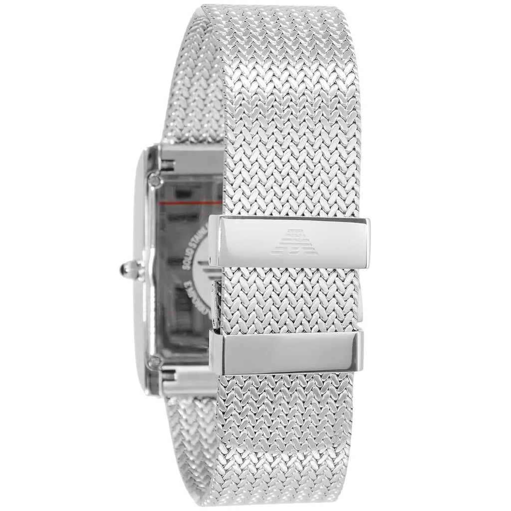 Emporio Armani Classic Black Dial Silver Mesh Bracelet Watch For Women - AR2013 Buy Now By Emporio Armani
