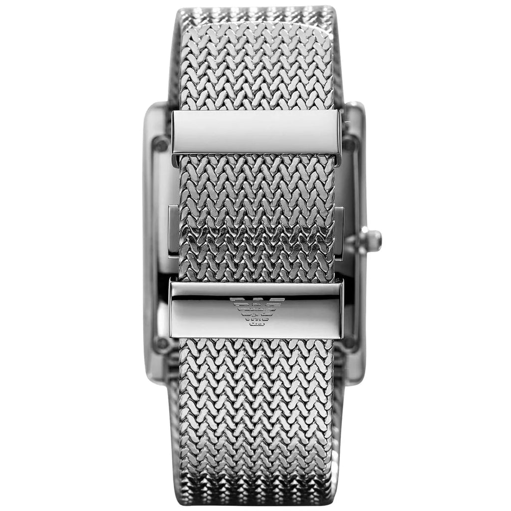Emporio Armani Classic Black Dial Silver Mesh Bracelet Watch For Women - AR2013 Buy Now By Emporio Armani