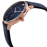 Emporio Armani Classic Quartz Blue Dial Blue Leather Strap Watch For Men - AR2071 Buy Now By Emporio Armani