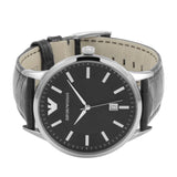 Emporio Armani Renato Black Dial Leather Strap Watch For Men - AR2411 Buy Now By Emporio Armani