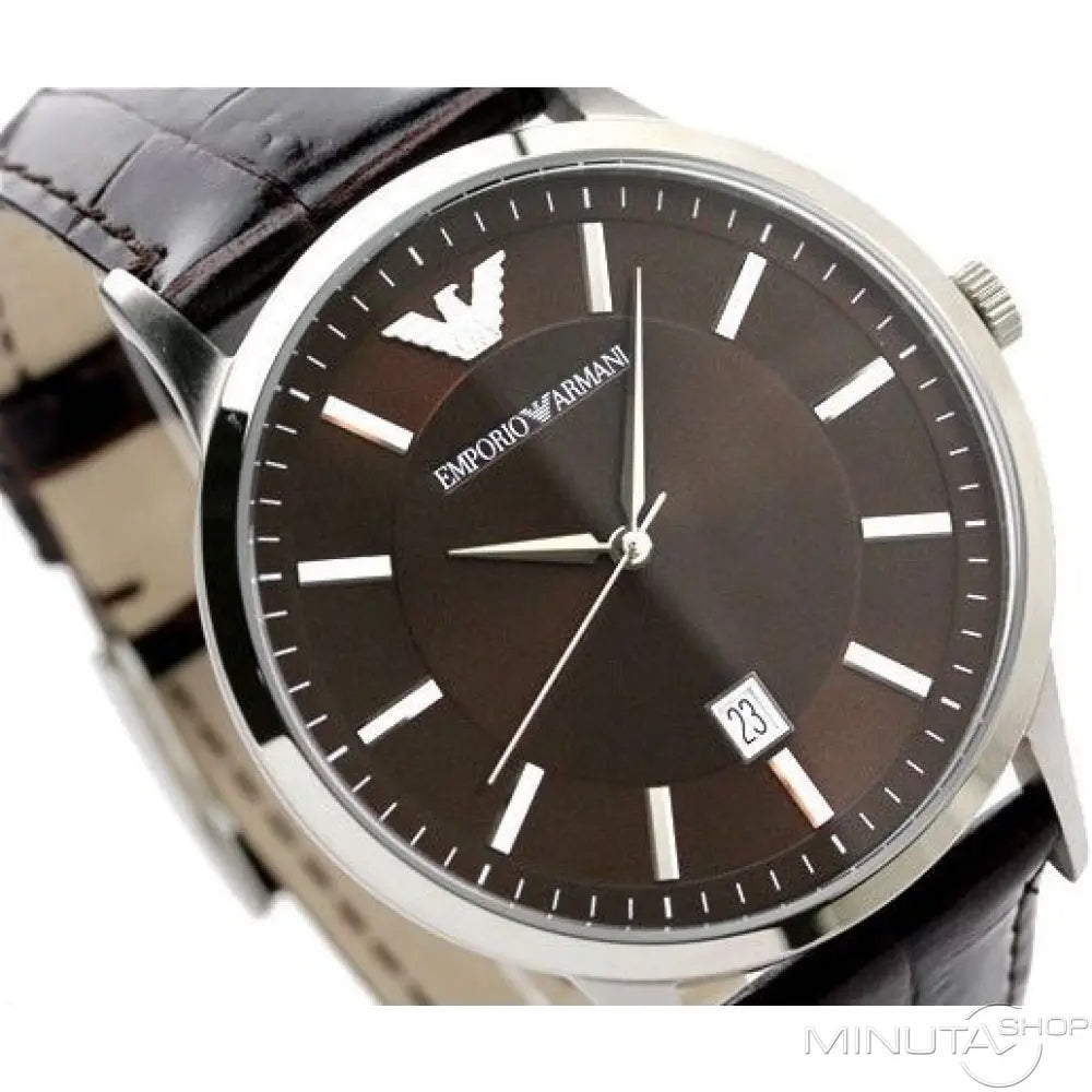 Emporio Armani Renato Classic Brown Dial Brown Leather Strap Watch For Men - AR2413 Buy Now By Emporio Armani