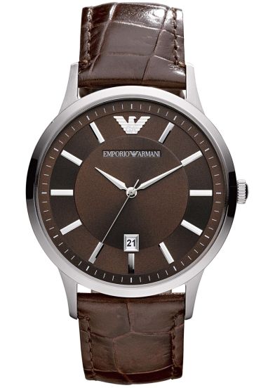 Emporio Armani Renato Classic Brown Dial Brown Leather Strap Watch For Men - AR2413 Buy Now By Emporio Armani