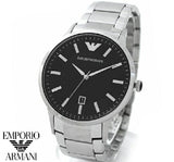 Emporio Armani Sportivo Black Dial Silver Stainless Steel Watch For Men - AR2457 Buy Now By Emporio Armani