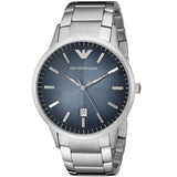 Emporio Armani Renato Blue Dial Silver Steel Strap Watch For Men - AR2472 Buy Now By Emporio Armani