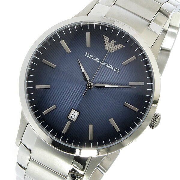 Emporio Armani Renato Blue Dial Silver Steel Strap Watch For Men - AR2472 Buy Now By Emporio Armani