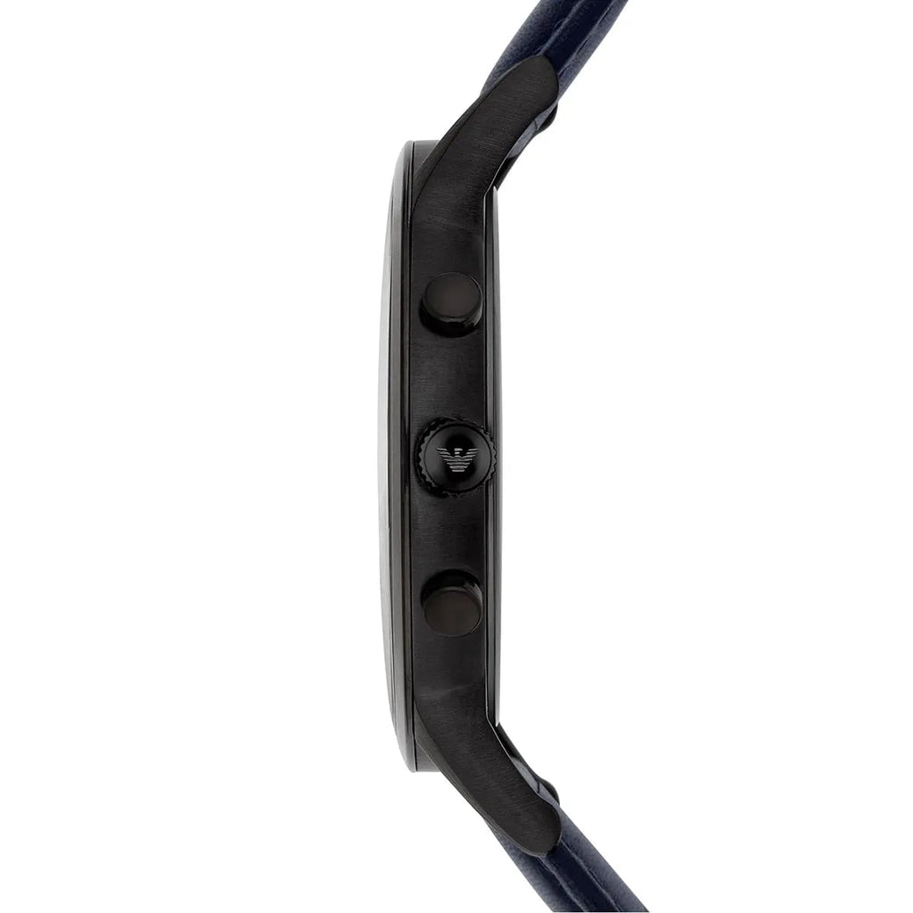 Emporio Armani Renato Chronograph Quartz Blue Dial Blue Leather Strap Watch For Men - AR2481 Buy Now By Emporio Armani