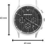 Emporio Armani Renato Chronograph Black Dial Brown Leather Strap Watch For Men - AR2482 Buy Now By Emporio Armani