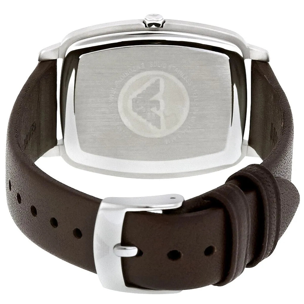 Emporio Armani Retro Quartz Blue Dial Black Leather Strap Watch For Men - AR2491 Buy Now By Emporio Armani