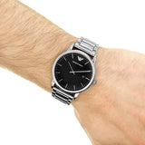 Emporio Armani Luigi Quartz Black Dial Silver Steel Strap Watch For Men - AR2499 Buy Now By Emporio Armani