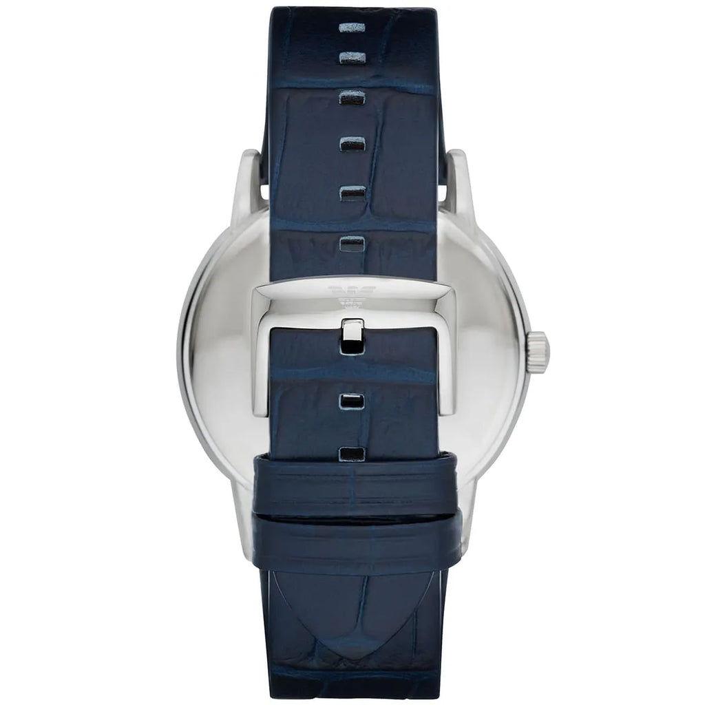 Emporio Armani Dress Quartz Blue Dial Blue Leather Strap Watch For Men - AR2501 Buy Now By Emporio Armani