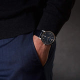 Emporio Armani Renato Analog Blue Dial Black Leather Strap Watch For Men - AR2506 Buy Now By Emporio Armani