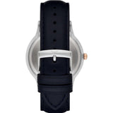 Emporio Armani Renato Analog Blue Dial Black Leather Strap Watch For Men - AR2506 Buy Now By Emporio Armani