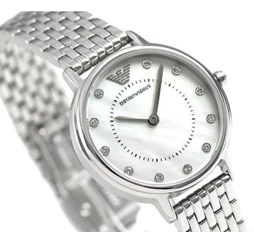 Emporio Armani Kappa Mother of Pearl Dial Silver Mesh Bracelet Watch For Women - AR2511 Buy Now By Emporio Armani