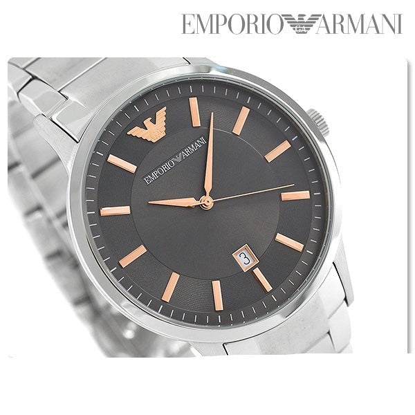 Emporio Armani Renato Quartz Grey Dial Silver Steel Strap Watch For Men - AR2514 Buy Now By Emporio Armani