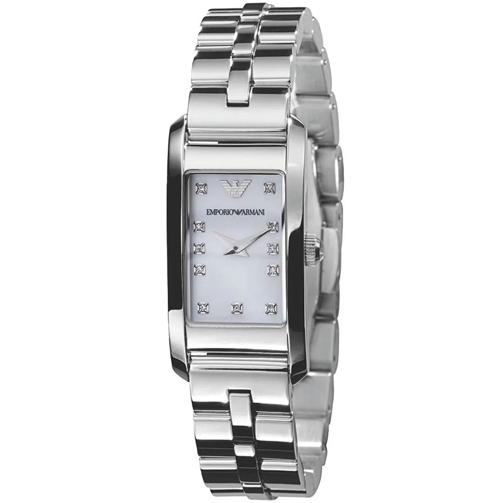 Emporio Armani Donna Mother Of Pearl White Dial Silver Steel Strap Watch for Women - AR3167 Buy Now By Emporio Armani