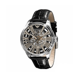 Emporio Armani Meccanico Automatic Black Dial Leather Strap Watch For Men - AR4629 Buy Now By Emporio Armani