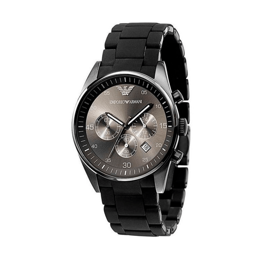 Emporio Armani Sportivo Chronograph Black Dial Black Stainless Steel Watch For Men - AR5889 Buy Now By Emporio Armani