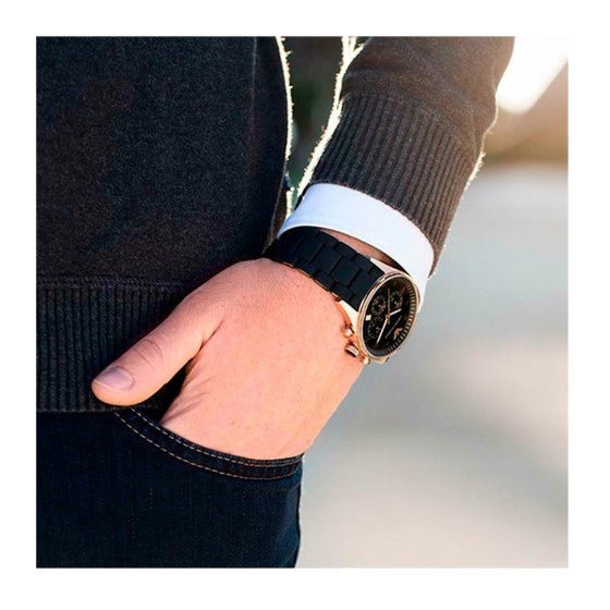 Emporio Armani Sportivo Black Dial Black Steel Strap Watch For Men - AR5905 Buy Now By Emporio Armani