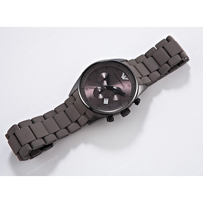 Emporio Armani Sportivo Chronograph Brown Dial Brown Steel Strap Watch For Men - AR5950 Buy Now By Emporio Armani