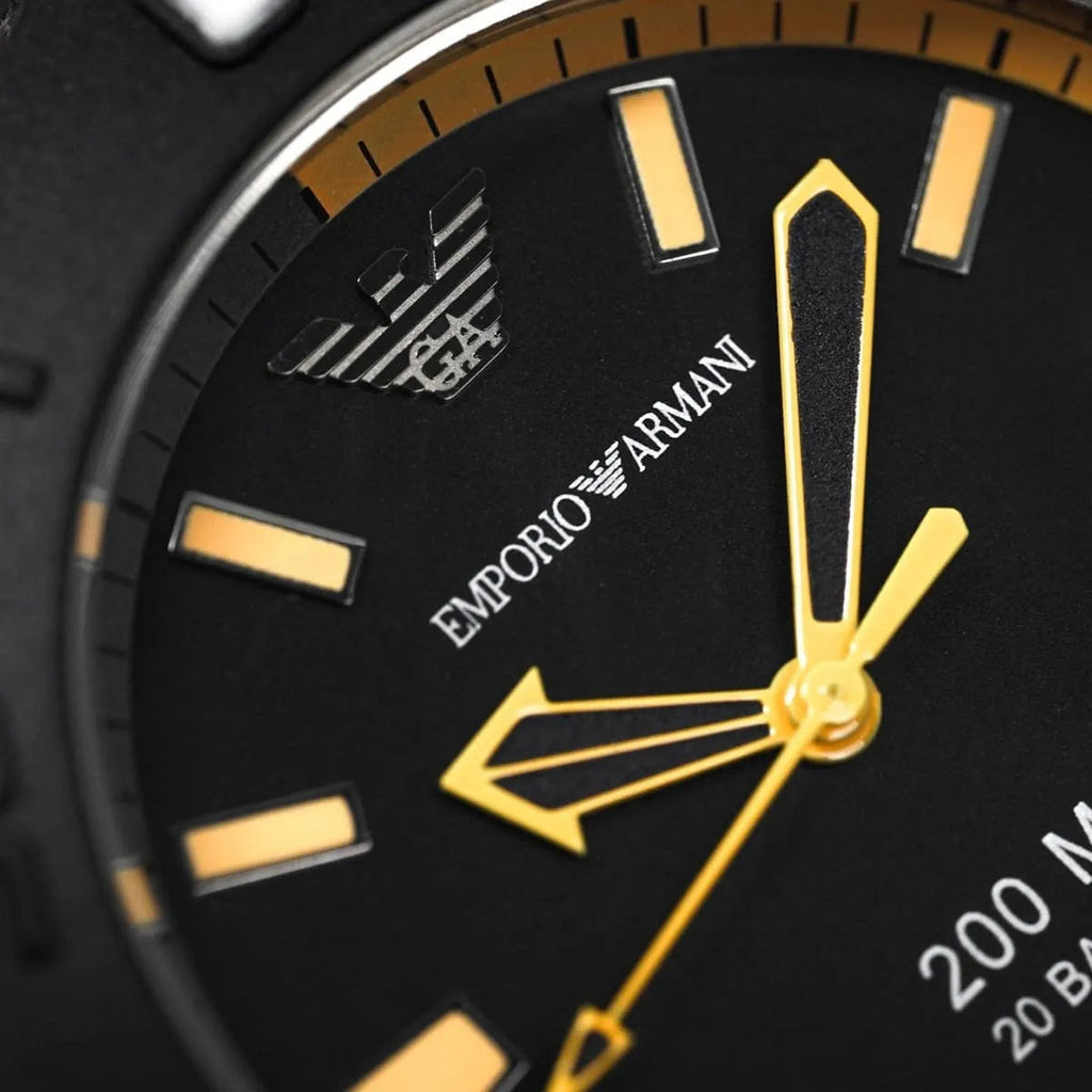 Emporio Armani Sportivo Quartz Black Dial Black Silicone Strap Watch For Men - AR5969 Buy Now By Emporio Armani