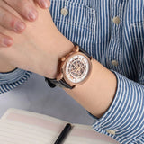 Emporio Armani Luigi Skeleton Silver Dial Black Leather Strap Watch For Men - AR60007 Buy Now By Emporio Armani