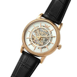 Emporio Armani Luigi Skeleton Silver Dial Black Leather Strap Watch For Men - AR60007 Buy Now By Emporio Armani