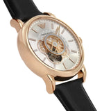 Emporio Armani Luigi Automatic Silver Dial Black Leather Strap Watch For Men - AR60013 Buy Now By Emporio Armani