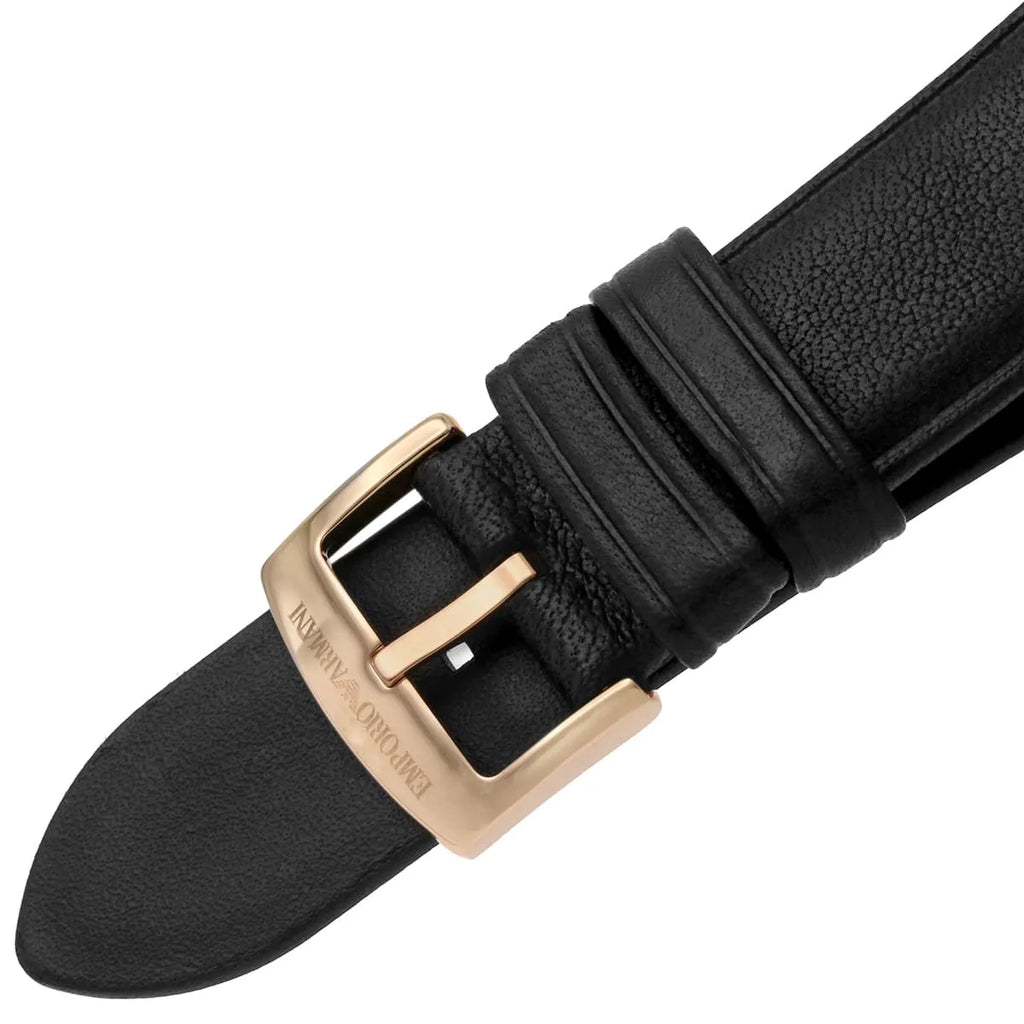 Emporio Armani Luigi Automatic Silver Dial Black Leather Strap Watch For Men - AR60013 Buy Now By Emporio Armani