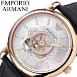 Emporio Armani Luigi Automatic Silver Dial Black Leather Strap Watch For Men - AR60013 Buy Now By Emporio Armani