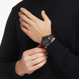 Emporio Armani Automatic Multifunction Black Dial Black Mesh Bracelet Watch For Men - AR60025 Buy Now By Emporio Armani