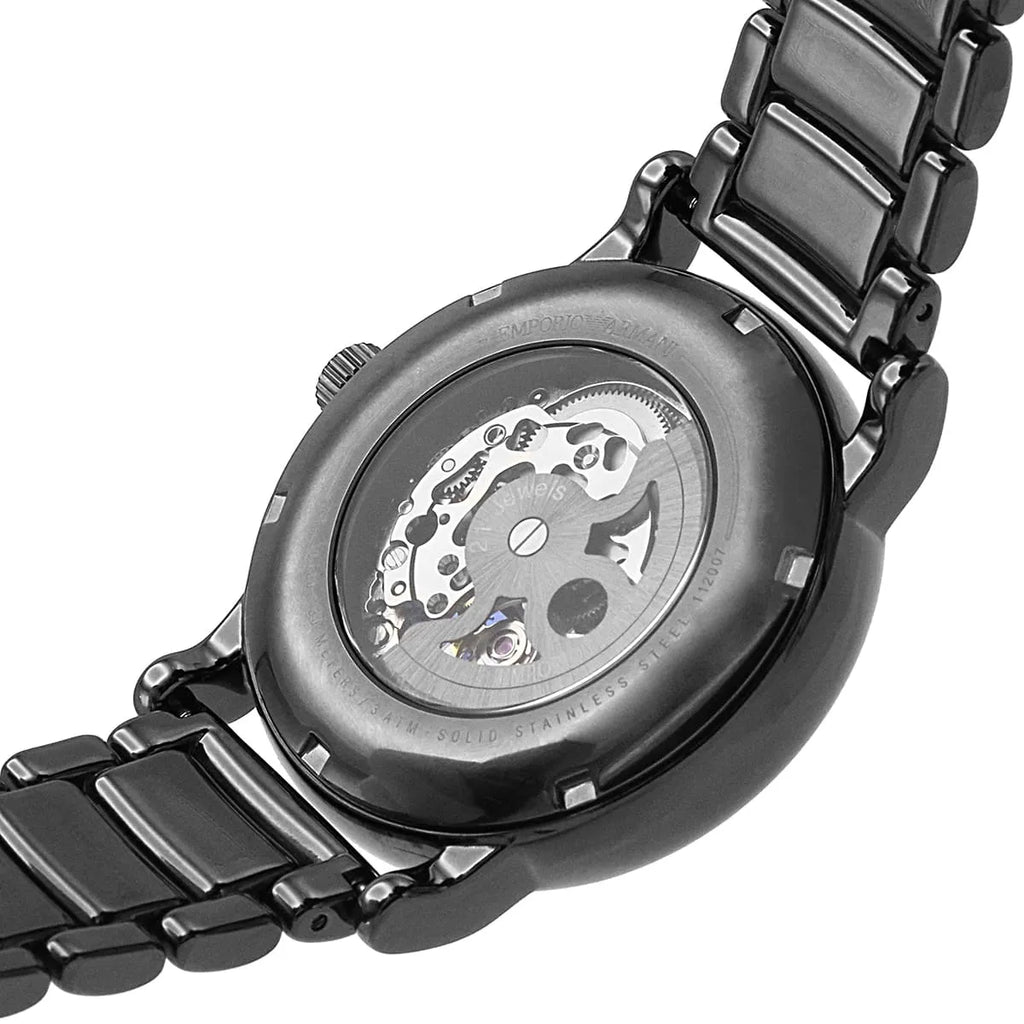 Emporio Armani Meccanico Automatic Grey Dial Grey Steel Strap Watch For Men - AR60029 Buy Now By Emporio Armani